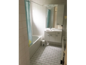 Bad im EG, hier entsteht die Wanne/Whirlpool, begehbare Regendusche ...