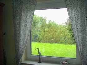 Blick aus dem Schlafzimmerfenster