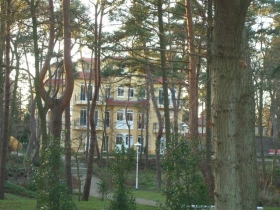 Blick vom Kurpark auf die Residenz
